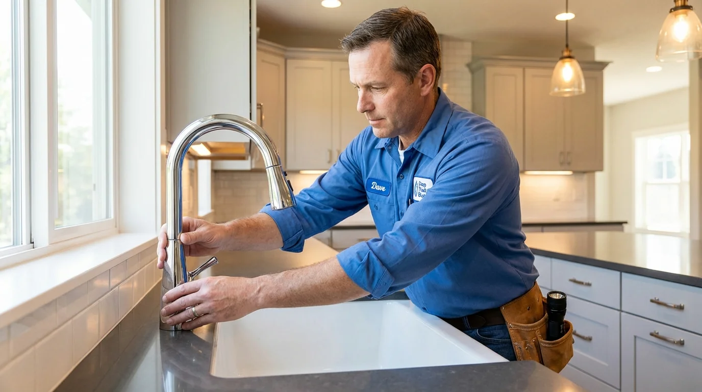 Kitchen faucet installation by Johns Plumbing LLC in Sherrill
